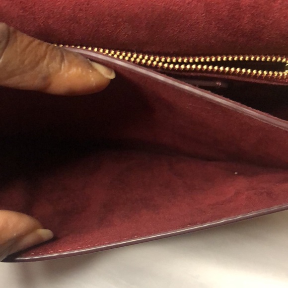 COACH pink and brown HUTTON saddle bag in color block brass. - Picture 13 of 15